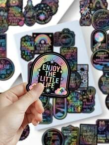 100pcs Positive Affirmation Stickers-Self-Care Decals-Perfect For Skateboards, Guitars, Water Bottles, Journals, Suitcases, Phone Cases, And Parties-DIY Gifts - Multicolor - View 8
