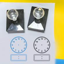Hand-Writeable Clock Stamp For Time Recording, Educational Teaching Supplies, Clock Homework, Large Clock Stamp For Flashcards, Worksheets, Invitations And Time-Telling Activities - Crystal 4565 - View 6