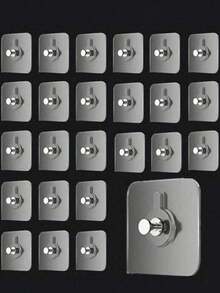 20/10/1pc Transparent Picture Frame Hooks, Strong Self-Adhesive Picture Frame Hooks, Damage-Free Hooks, Suitable For Photo Albums And Artworks, No Drilling Required, Bathroom And Kitchen Wall Hooks, Suitable For Glass/Tile/Wood/Metal Surfaces - Multicolor - View 3