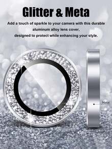 Navigator 9PCS,Silver Glitter Decorated Lens Film,9H Hardness Scratch-Resistant Anti-Wear Lens Protector,Metal Ring Full Coverage Lens,Easy To Install,Anti-Drop Lens Protection,Suitable For Phone Cases,Compatible With IPhone Duo/18 Promax/18 Pro/18/17E/17 Promax/16 Promax/15 Promax/14 Promax/13 Promax/12 Promax/11 Promax/17 Pro/16 Pro/15/14/13/12/11 - Silver - View 8