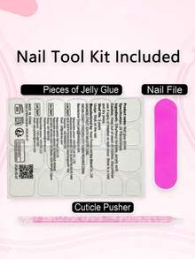 10pcs Handmade Press On Nails, Short Square Nude Pink Fake Nails With 3D Flower Nail Charms, Y2K Nails, Gold Star Decor, Faux Ongle, Handmade Nails, Nail Stickers, Reusable Removable Square Press On Nails, Tool Kit Included, Party Daily Wear Gift For - Multicolor - View 5