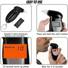 2026 New Portable Digital Alcohol Detector - With LED Display - Accurate Alcohol Content Detection, Ideal Choice, Easy To Use, Convenient To Carry - (Battery Not Included) - Black - View 4