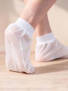 1 Pair Disposable Breathable Foot Covers, Dust-Proof Isolation Foot Socks, Portable Lightweight Disposable Foot Mask Covers, Daily Home Foot Care Cleaning Convenient Accessory - Multicolor - View 9