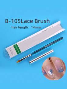 Professional Nail Art Brush Clear Blue Acrylic Handle Liner Drawing Painting Dotting Design Tool Kit For DIY Manicure - Baby Blue - View 10