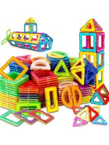 Magnetic Building Blocks Set - Creative DIY Assembly Toy, Enhances Hand-Eye Coordination, Promotes Brain Development, Colorful ABS Magnets, Suitable As Holiday/Birthday Gift - Random Color - Multicolor - View 13