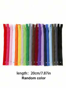 15 piezas de cremalleras de nylon autobloqueantes multicolor, adecuadas para proyectos de costura DIY o reparación de ropa, colores aleatorios. - Multicolor - Ver 7