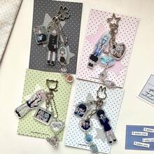 1pc Vintage Japanese Style Acrylic Keychain Pendant, DIY Phone Charm, Y2K Style, Same As Xiao Ju - Multicolor - View 1