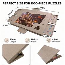 Felt Jigsaw Puzzle Board Portable Puzzle Storage Table W/ 6 Slid Drawer 1000pcs - VJO0312 - View 9