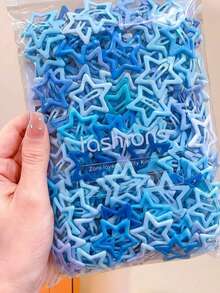 10/30pcs/Set Y2K Fresh Blue Star Hair Clips, Sweet Hair Accessories - Suitable For Girls And Women, Daily Essential - Multicolor - View 4