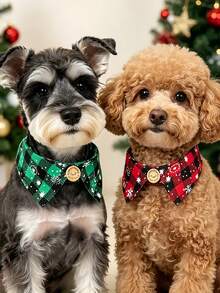 Christmas Adjustable Cat & Dog Collar With Bell Pendant, Anti-Slip Buckle Design, Exquisite & Cute Pet Christmas Gift, Suitable For Cats And Small Dogs - Multicolor - View 8