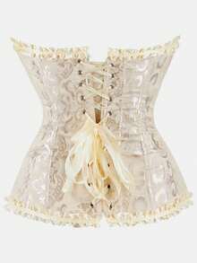 Women's Plus Size Court Style Corset Top, Waist-Cinching Body-Shaping Bustier, Sexy Jacquard Vintage Corset Top, Suitable For Wedding, Party, Halloween Costume, Role Play - Multicolor - View 17