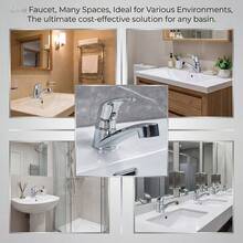 ABS Material Single Cold Water Bathroom Basin Faucet, Plated Shiny Finish Single Handle Deck Mount Cold Water Faucet - Plating - View 8