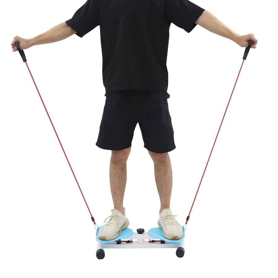 YUNRUX Twist Board, Waist Twisting Fitness Tool, Waist With Elastic Resistance Bands - A - View 1