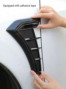 8pcs Car Exterior Decoration Fender Trim Strip Car Modification Small Tail Wing Decorative Strip Car Sports Decoration Strip Car Decorative Sticker Air Deflector Sticker Universal Style Easy Peel And Stick - A-809 - View 2
