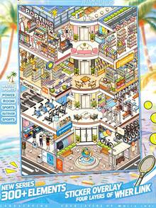 City Building Scene Stickers For Adult, Vintage Decor Landscape Stickers, Layered House Stickers, Scrapbooking Stickers, 3D Miniature House Micro Landscape Stickers, DIY Scrapbook Stickers, Scenery Stickers For Halloween Party Decoration - A - View 2