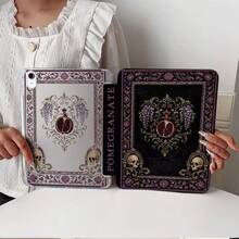 1pc Gothic Vintage Pomegranate Skull Floral Tablet Case Compatible With IPad PRO/AIR, Compatible With SAMSUNG,Compatible With XIAOMI Pad 5/6/7,Compatible With Huawei Matepad - Multicolor - View 4