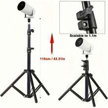 Adjustable Projector Tripod Stand For HY300/ YG300-50/ 110/ 160Cm Adjustable Height, Sturdy Connectors, Portable Floor Tripod For Projectors & Cameras | Gift For Christmas, Thanksgiving & Birthdays - View 3