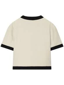 Short-Sleeved Blazers For Women Cropped Button Jacket Coat Summer Casual Office Outerwear Tops For Women - Beige - View 6