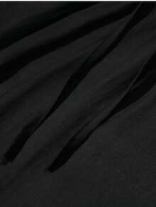 Men's Spring/Summer Thin Breathable Hip-Hop Linen Casual Sports Long Pants, Beach Straight Leg Hawaiian Solid Color, Vacation Style - Black - View 8
