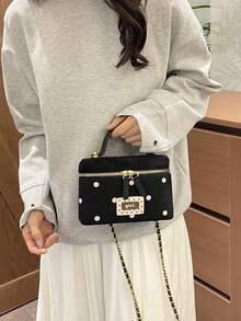 Women Top Handle Bags - Black - View 5