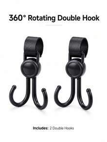 3-Piece Bicycle Handlebar Accessories, 360° Rotating Rearview Mirror, 360° Rotating Bicycle Rearview Mirror & Double Hook Set, Adjustable Handlebar Rearview Mirror With Storage Hook, Suitable For Bicycle, Electric Bicycle, Scooter, Cycling And Outdoor Accessories - Multicolor - View 10