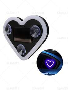 GLANBERT 汽車 LED 氛圍燈，可充電太陽能心形 LED 燈，6 種照明模式，浪漫汽車與戶外裝飾，適合情侶、女性、男性的理想禮物（搖晃即可在黑暗中亮起） - 太陽能+usb供電 - 查看 17