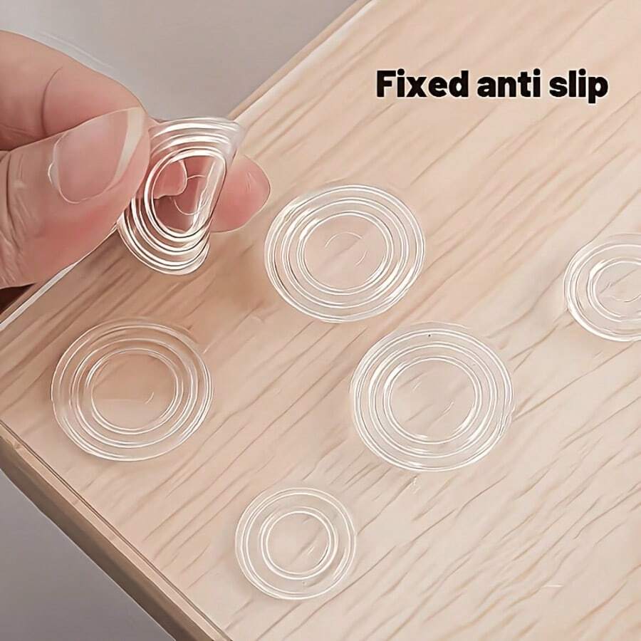 Transparent Non-Slip Suction Cup Pads - Durable Round Foot Pads, Suitable For Living Room And Office Tables, Furniture Pads, Home Essentials - Multicolor - View 1
