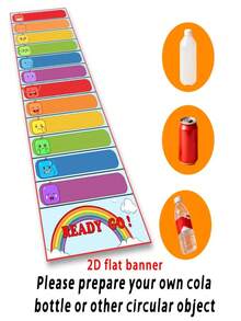 1pc Rainbow Party Reward & Penalty Rolling Game Mat, Fun Challenge Stair Game, Indoor Desktop Rolling Reward Board Game, Suitable For Family And Team, Outdoor Activities, Graduation Ceremony, Birthday Party, Halloween, Christmas Gift - Multicolor - View 7