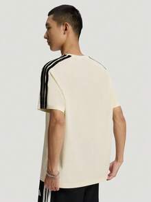 Adidas 男士 ST 3ST TEE 短袖針織無領T恤 TKX0502 - 米色 - 查看 3