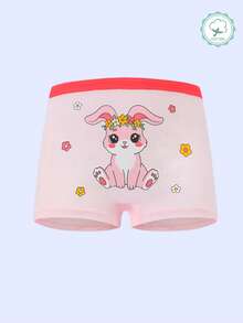 Random 8Pcs Girls' Cute Cartoon Animal Pattern Soft Comfortable Breathable Cotton Briefs - Multicolor - View 3