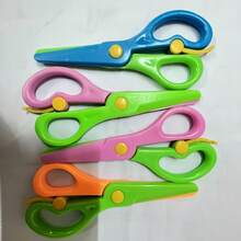 1pc Plastic Art Scissors Set, Ideal For Student DIY Paper Cutting, Portable Mini Scissors, Paper Cutting Scissors, No Hand Injury, Suitable For School Art Projects, Random Color - Multicolor Random - View 3