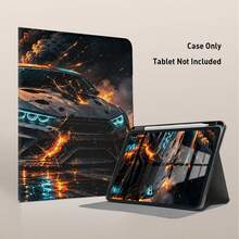 跑車 UV 列印平面圖案，相容於 保護殼 / MatePad 11.5 2025 / MatePad SE 11 吋 / Honor 平板保護殼 / Honor 9 / 10 / X8A / Pad SE 11 吋 (2023) / Pad 2 / A9 / 11th Gen A16 保護殼 - 款式11 - 查看 4