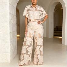 Women Two-Piece Outfits - Apricot - View 10
