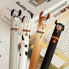 8pcs/4pcs/1PC Cute Cartoon Dog/Cat Retractable Gel Pen Set, Back To School Kawaii Puppy Design 0.5mm Black Ink Writing Pens For Student Office Stationery Supplies - Dongmi Set Pen - View 18