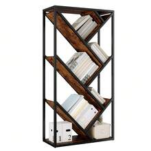 80*35*160 Cm Tree Shelf Standing Shelf 8 Levels, Corner Shelf Space Saving, Storage Shelf For Bedroom, Living Room, Home Office, Stable, Anti-Tip, Bookcase, Shelf, 80 X 35 X 160 Cm - Black - View 4