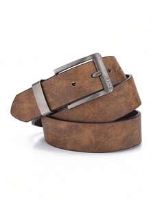 3pcs/Set Men's Designer Casual Belts, Metal Buckle, High-Quality Faux Leather Fashion Luxury Belts, Suitable For Daily And Formal Occasions - 3-piece Set (Black + Coffee + Khaki) - View 3