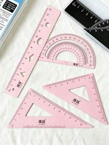 Multifunctional Geometric Ruler Set, Protractor, Triangle Ruler, Straight Ruler, Manual Measurement And Drawing Tools With Storage Box, Suitable For School DIY Woodworking, Learning Assistance, Student Supplies And Back To School Season - View 9