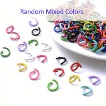 100/200pcs Random Color Zinc Alloy Open Jump Rings For Necklace, Bracelet, Jewelry Connector - Multicolor - View 6