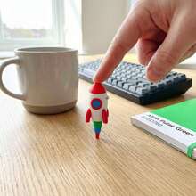 1pc Alien Casual Party Cute Elegant ABS Plastic (ABS Resin) Keychain, All-Season Stress Relief Press Pendant - A - View 8