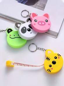 Cartoon Animal Tape Measure Keychain, Double-Sided Scale Automatic Retractable Tape Measure - Soft Body-Hugging Measuring Tape With Ergonomic Handle, Portable Tailor Ruler Suitable For Tailoring And Home Use, Can Measure Waist, Chest, Height - Perfect For Fabric And DIY Projects - A - View 5