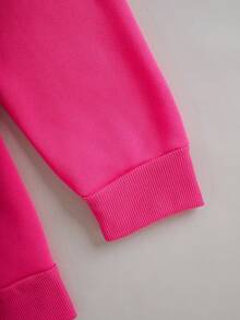 Custom Women's Hooded Sweatshirt, Suitable For Autumn/Winter Wear. Upload Your Favorite Photo/Friend/Lover/Landscape/Pet Image. Sports - Hot Pink - View 4