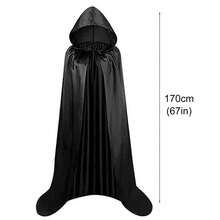 Halloween Hooded Wizard Robe | 63/67IN, Mysterious Style, Unisex Cloak | Perfect For Halloween Cosplay, Themed Parties, Hide Inner Outfit To Create Surprise - Multicolor - View 6