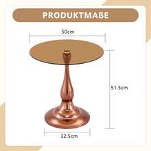 Coffee Table Brown Made Of Glass For Living Room And Lounge - 棕色 - 查看 5