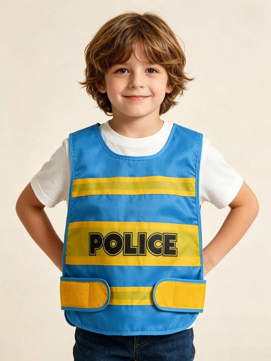 2pcs Role Play Cosplay Costume Firefighter Police Engineer Vest - Multicolor - View 1