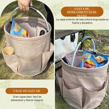 Foldable 6-Compartment Storage Basket With Handle - Oxford Cloth Storage Bag - Portable Multi-Functional Bag, Suitable For Bathroom, Shower, Gardening, Home, Picnic, Shopping, Tool Storage, Beach, Camping, Outdoor And Travel - Tool Storage Bag - View 4