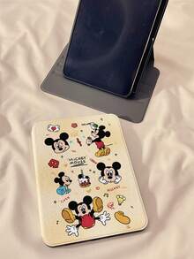 Ốp bảo vệ máy tính bảng Disney Mickey Mouse hoạt hình xoay 360°, giá đỡ đa nếp gấp, thiết kế nắp gập, khe cắm bút Bluetooth, xoay 360°, chống sốc và chống rơi dày dặn, nhiều chế độ gập cho các góc nhìn khác nhau, thiết kế nghệ thuật, tương thích với các mẫu iPad/Air/Pro - Màu be - Xem 4