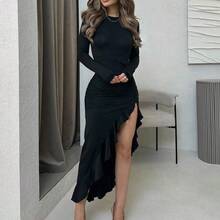 Women Short Dresses - Brown - View 2
