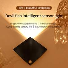 可充電魟魚造型感應夜燈，配備 1200mAh 電池與動態感應功能，適合婚禮或派對裝飾，生日或聖誕禮物佳選 - 彩色 - 查看 2