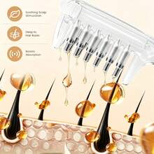 New Minoxidil Scalp Applicator Essential Oil Comb Massage Liquid Dispensing Crystal Guide Comb Tool - 1pc-clear Comb - View 2