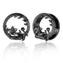 1 Pair 316L Stainless Steel Flower Ear Gauge Ear Cartilage Expander Body Piercing Jewelry Vintage - 1403 - View 12